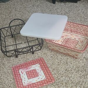 Temptations Red and White 1.5 Quart Ovenware Set